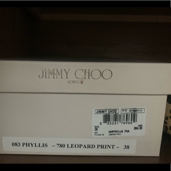 Jimmy Choo- size 38- Phyllis 780 Leopard Print - Picture 4 of 6